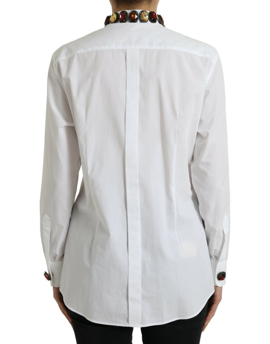 White long sleeve shirt with collar
