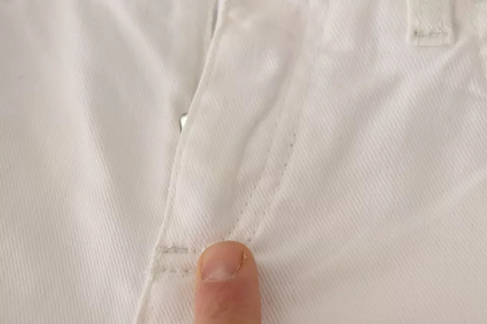 White jacket with buttonhole