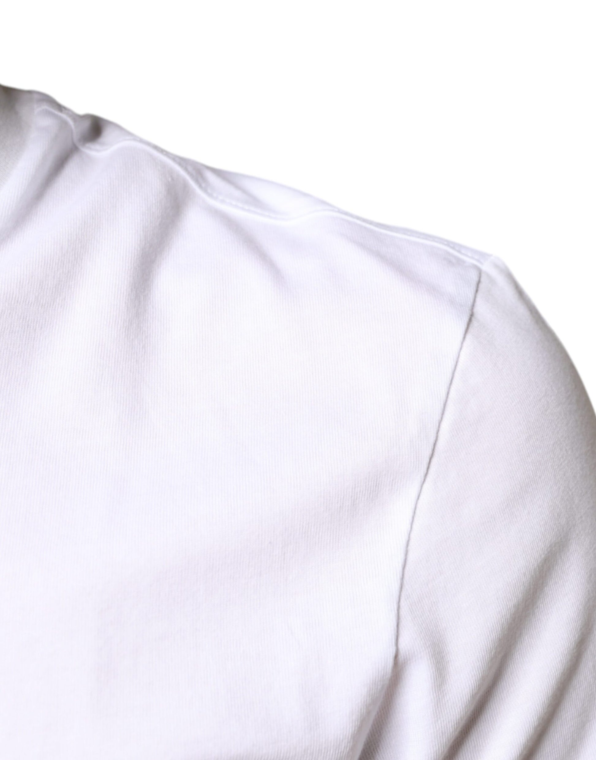White shirt on a person's shoulder