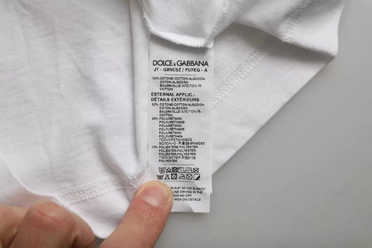 White cloth with black writing on it