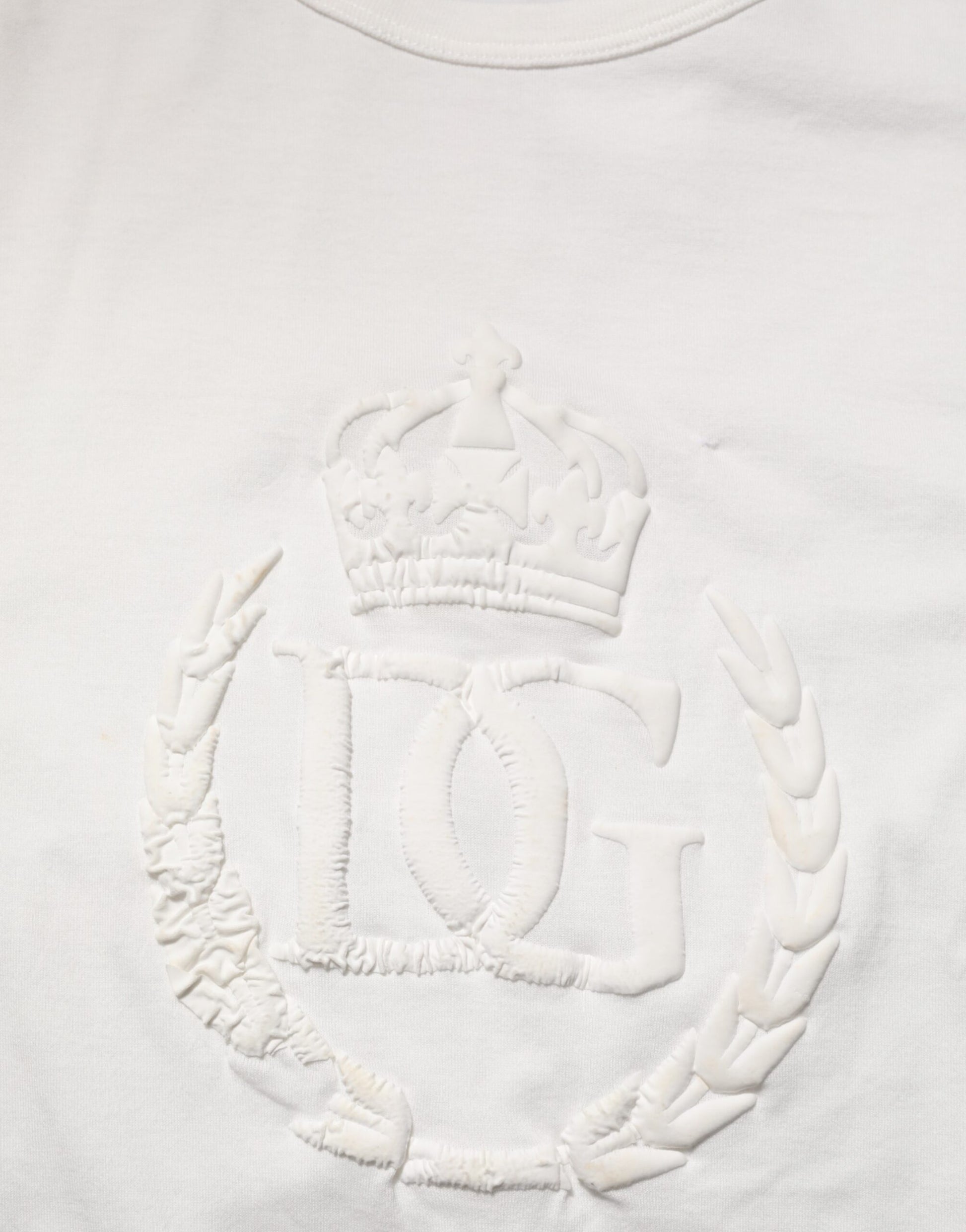 White shirt with embroidered crown logo