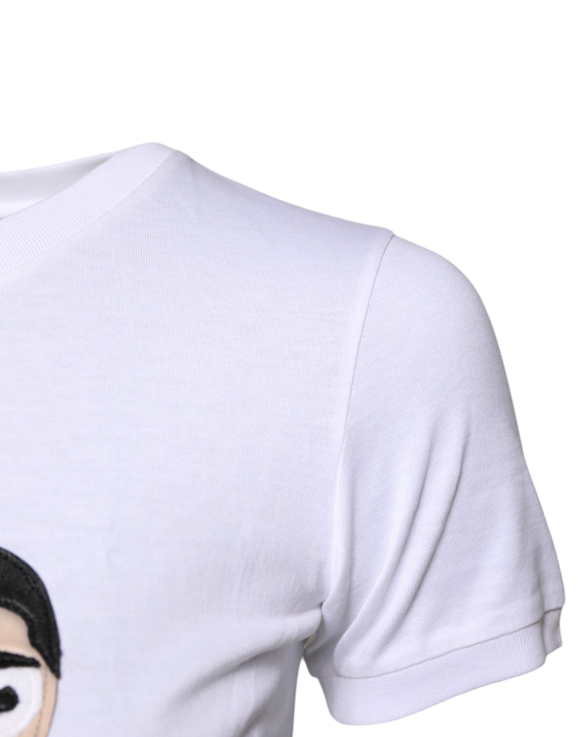 White short sleeve t-shirt with graphic on front
