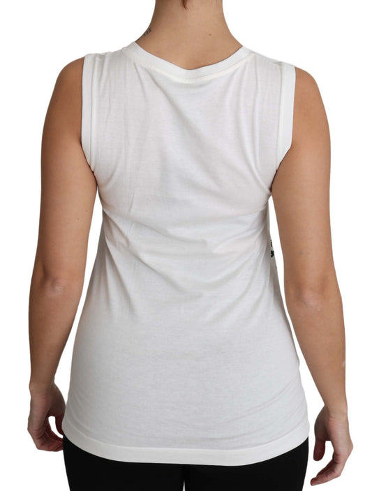 White tank top on woman's back