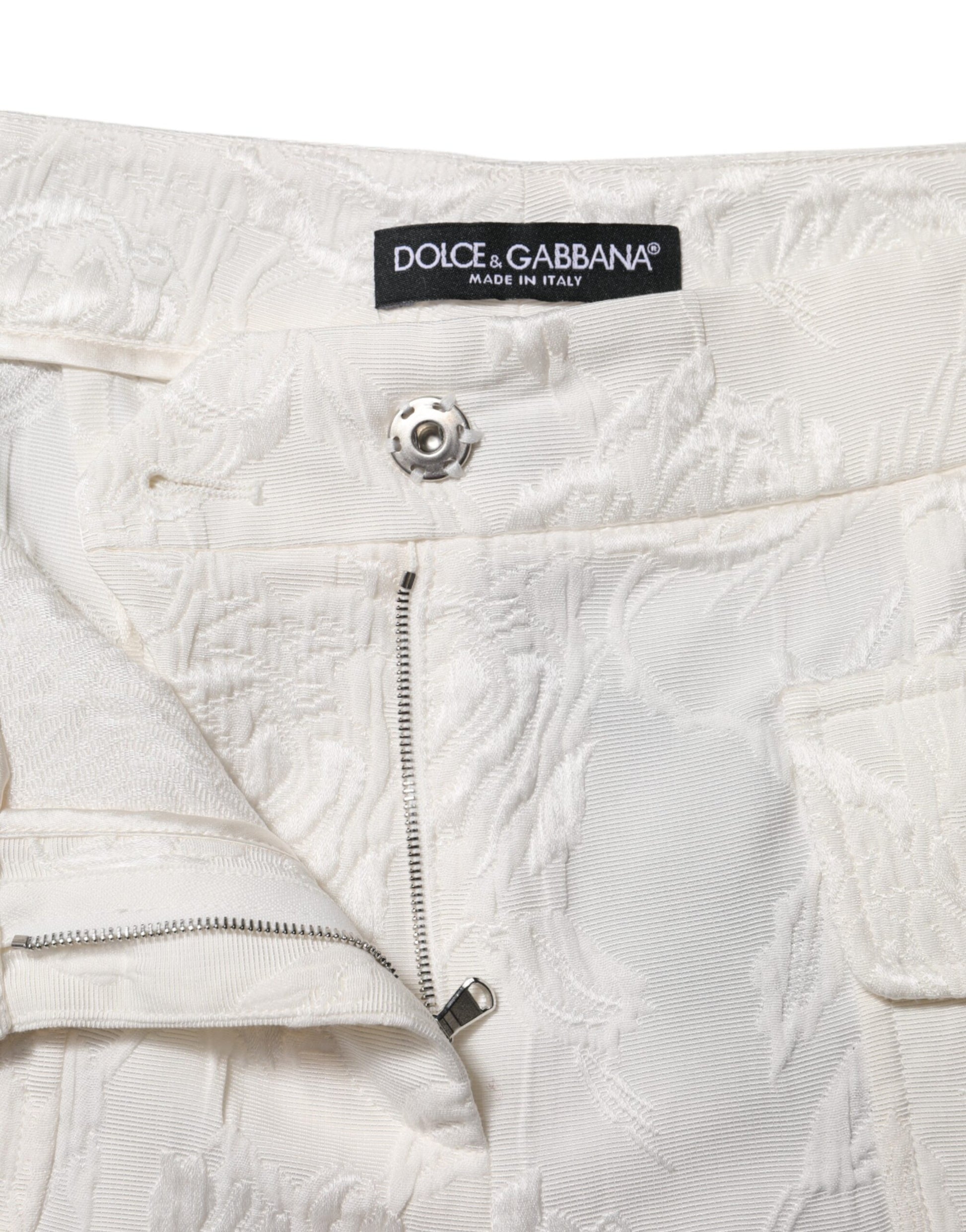 White jacket with zipper and label