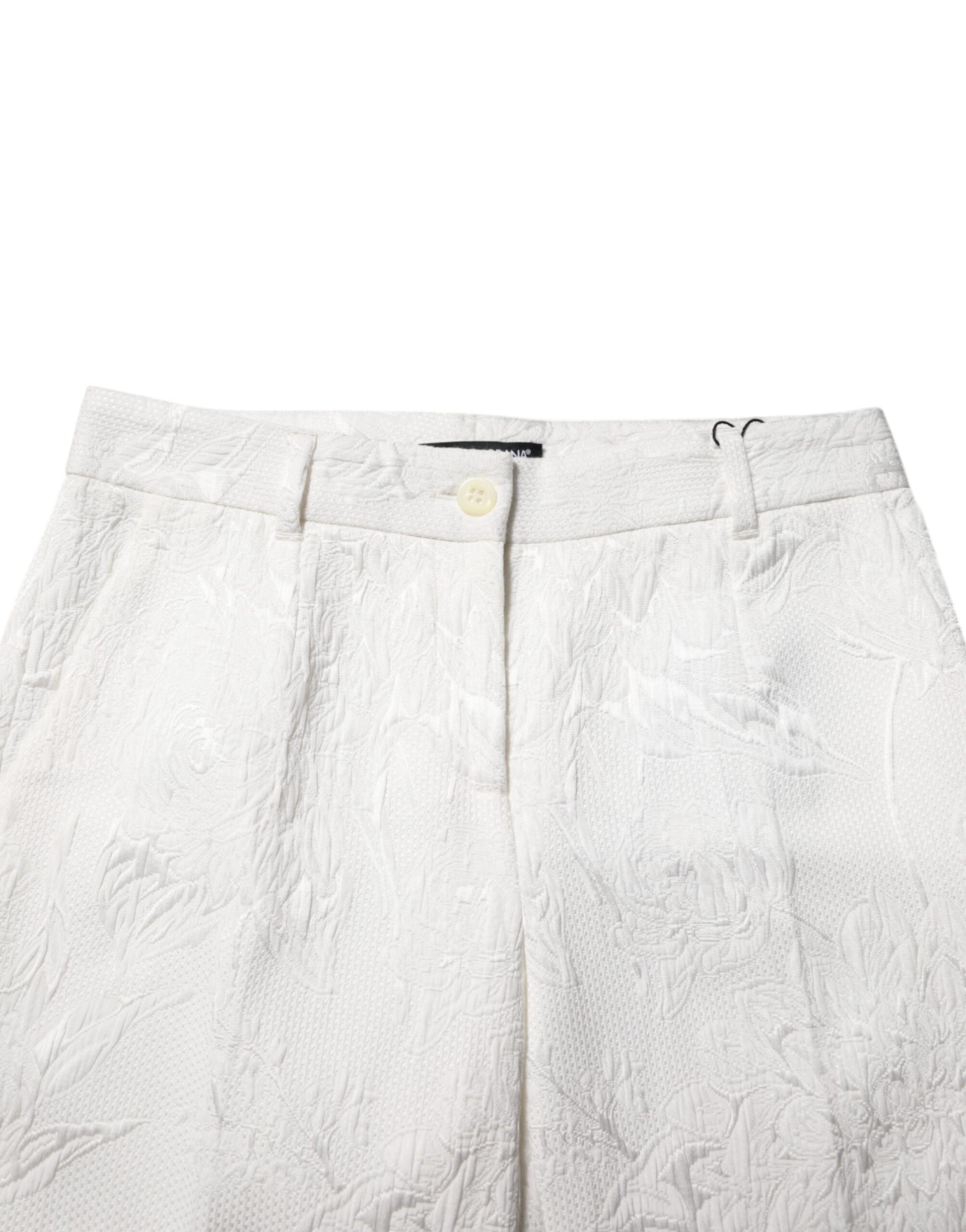 White pleated skirt with button closure