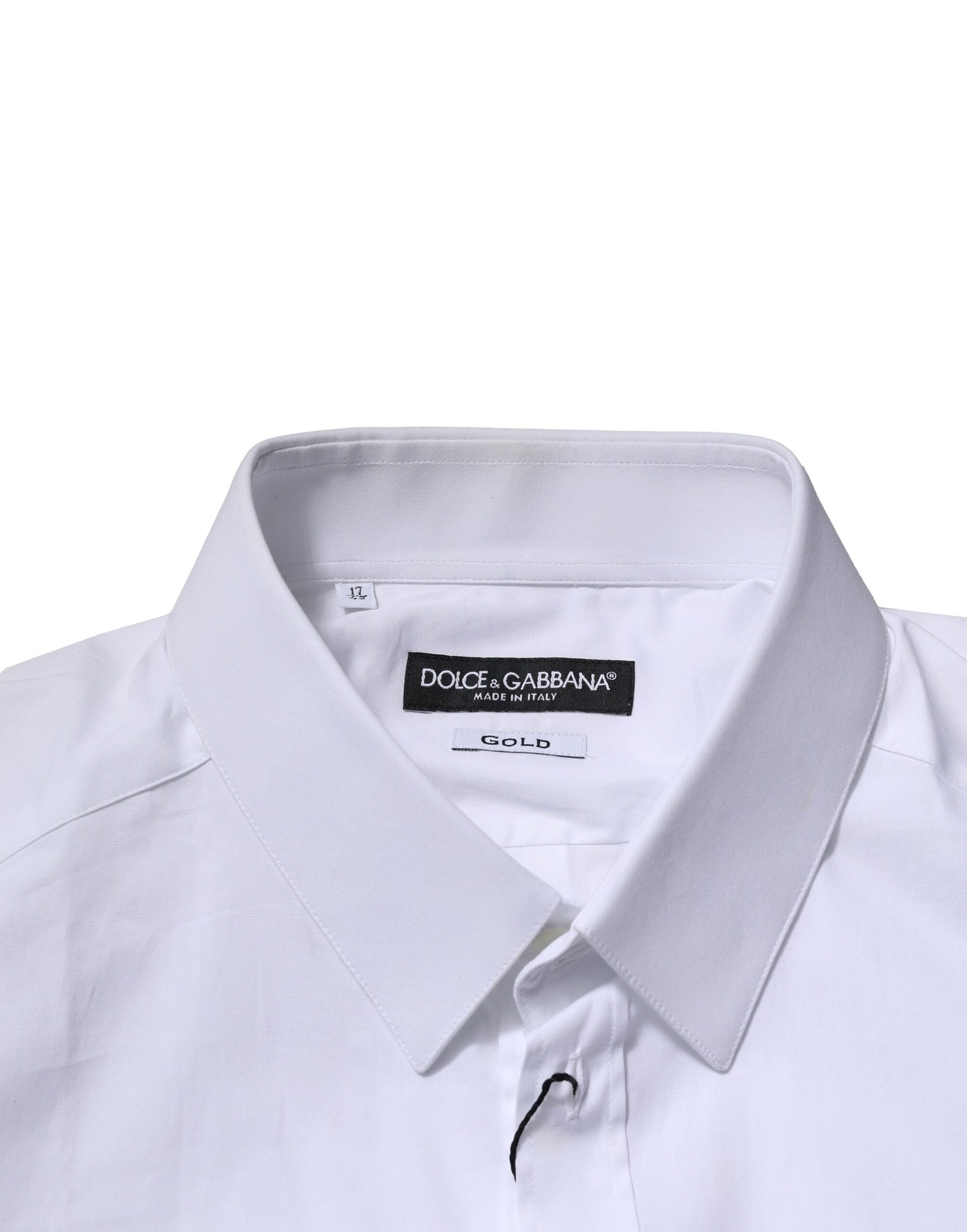 A white cotton dress shirt with long sleeves from Dolce & Gabbana