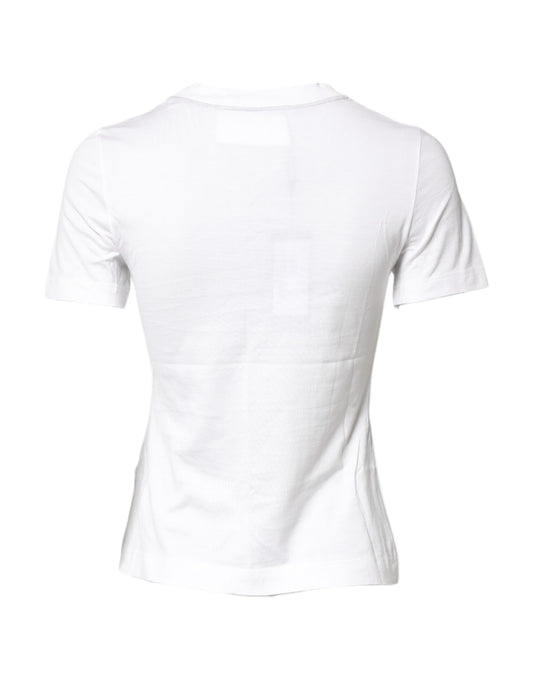 White short sleeve t-shirt on a mannequin torso