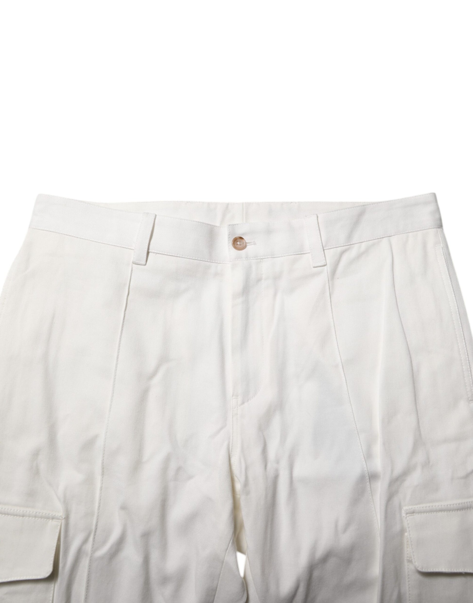 Pair of white shorts with pockets
