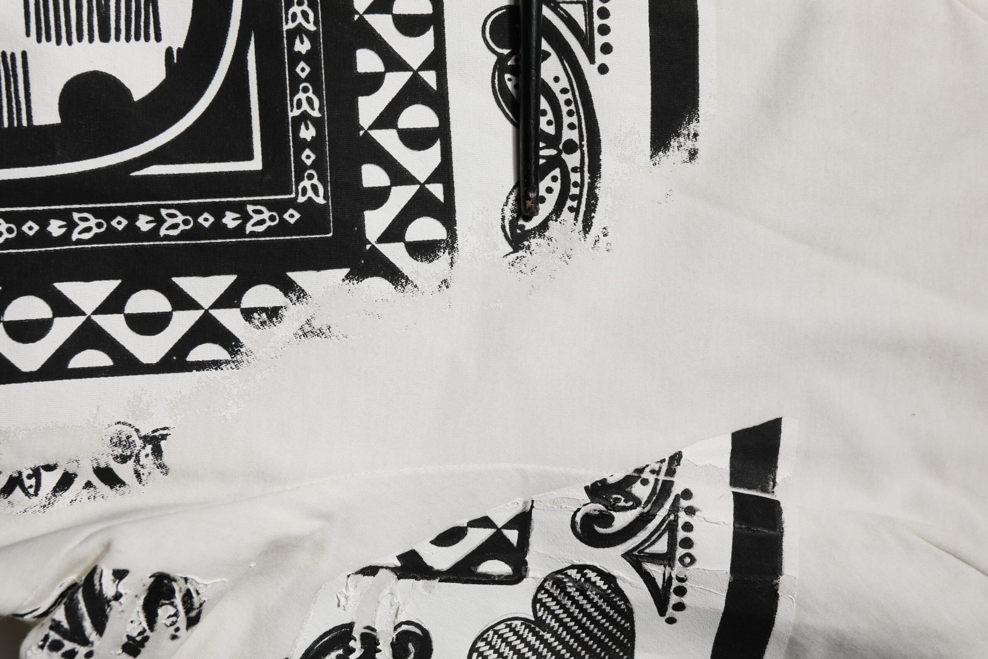 Black and white patterned fabric