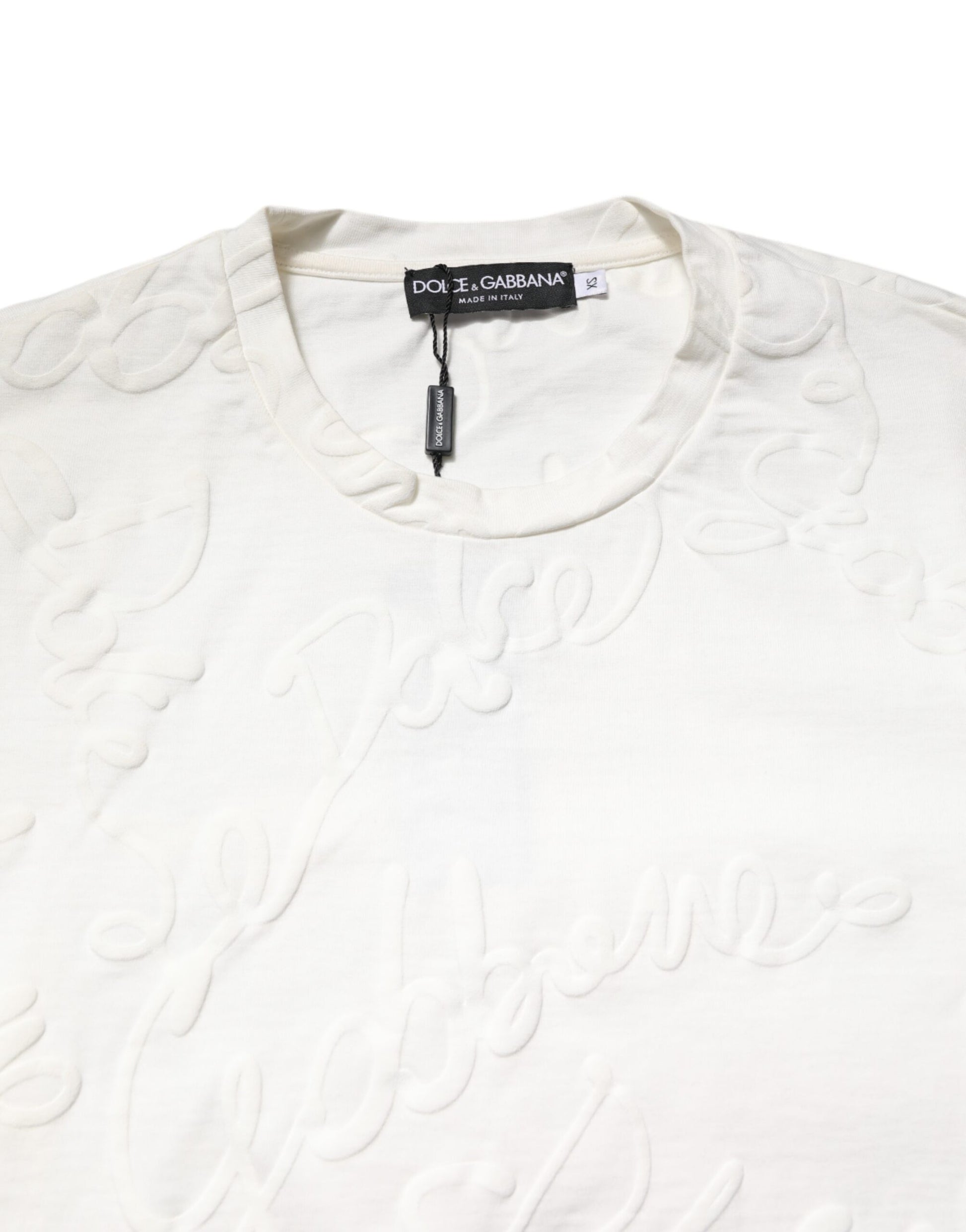 Beige sweater with embroidered lettering
