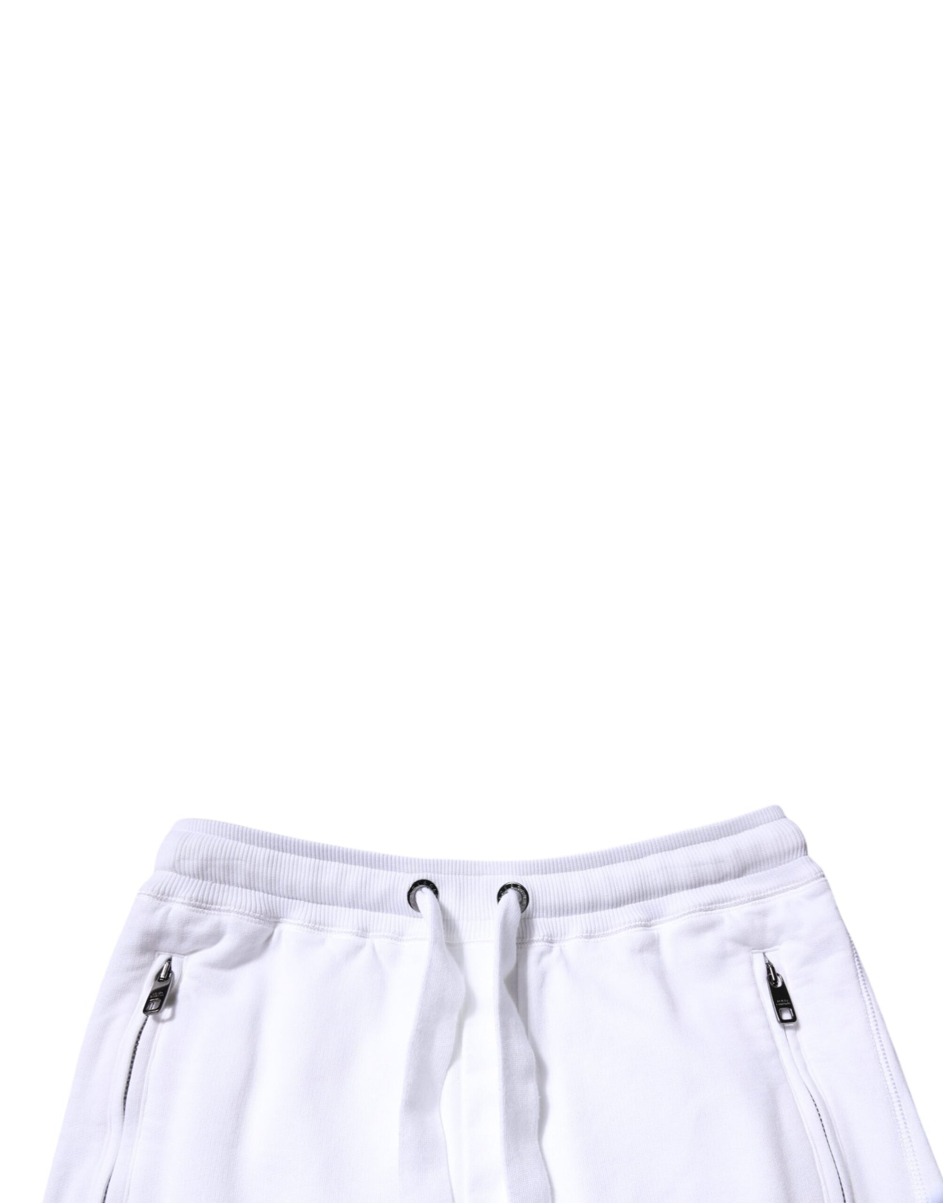 White shorts with drawstring waistband