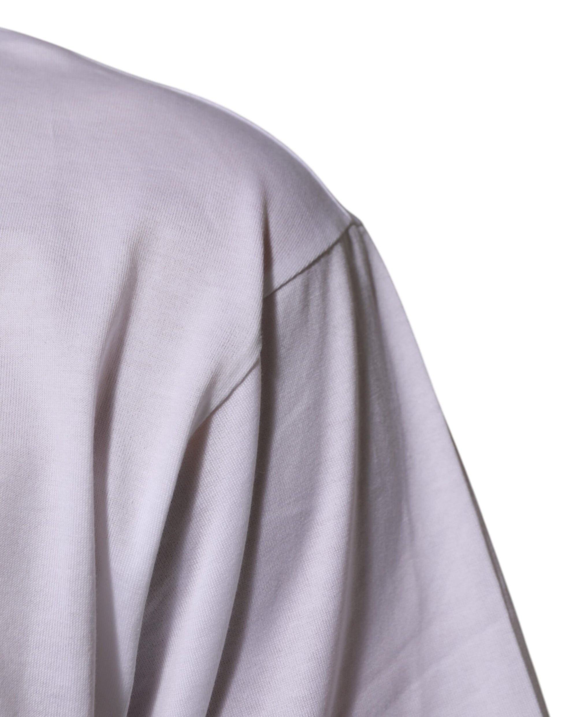 The back of a purple shirt with short sleeves