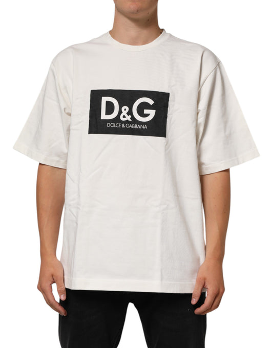 White t-shirt with black logo
