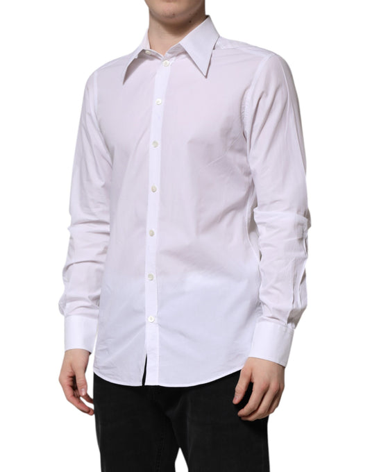 Pink long sleeve dress shirt with collar and button down front