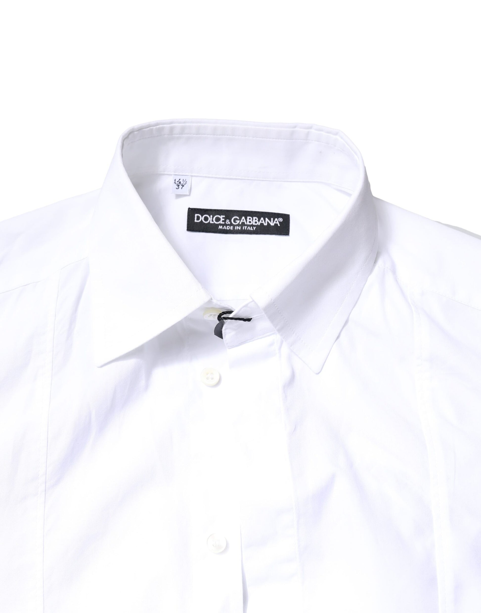 A white cotton long sleeve dress shirt from Dolce & Gabbana