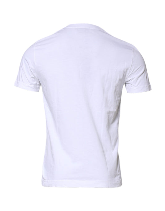 White short sleeve t-shirt on a hanger