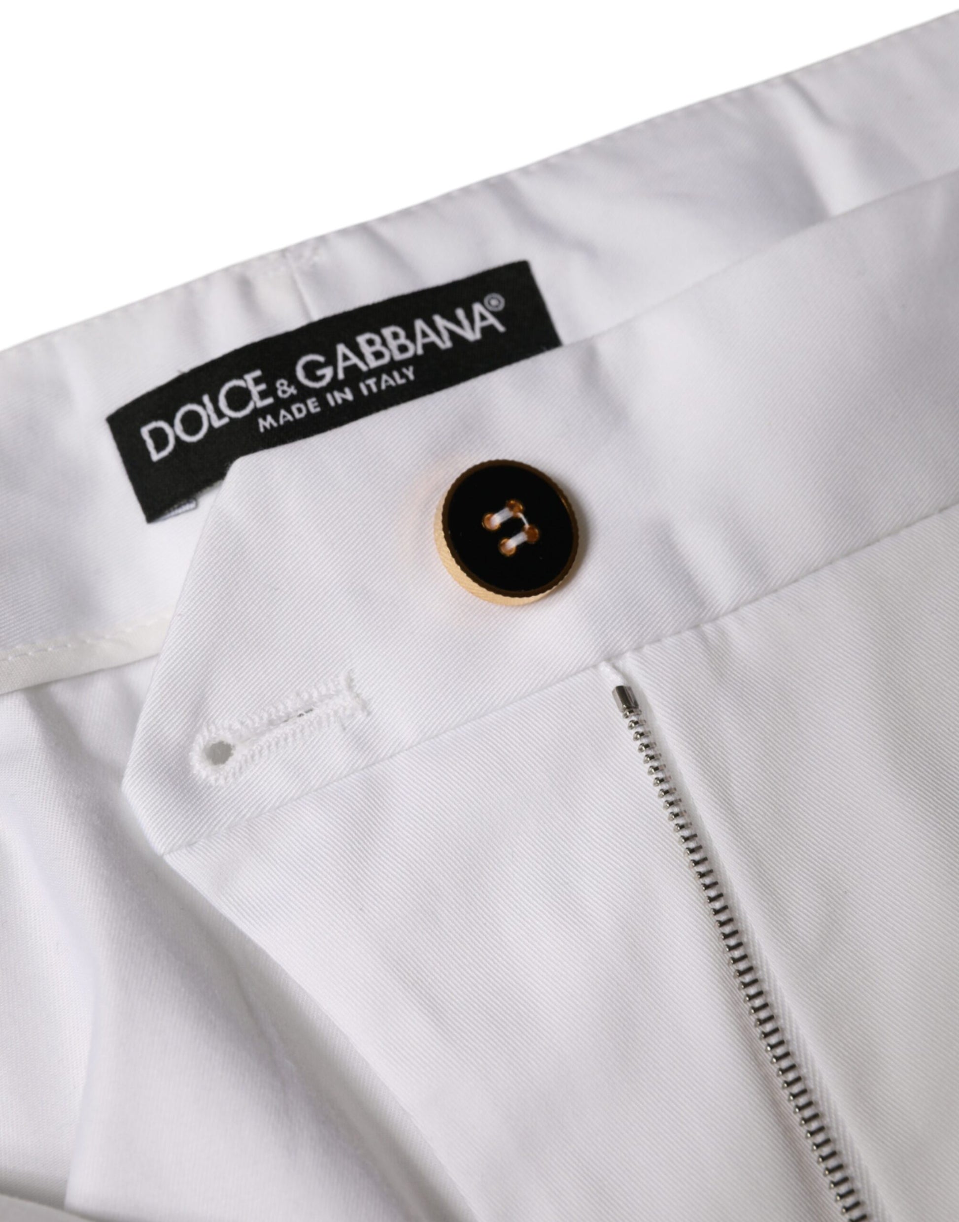 White jacket with zippered front panel