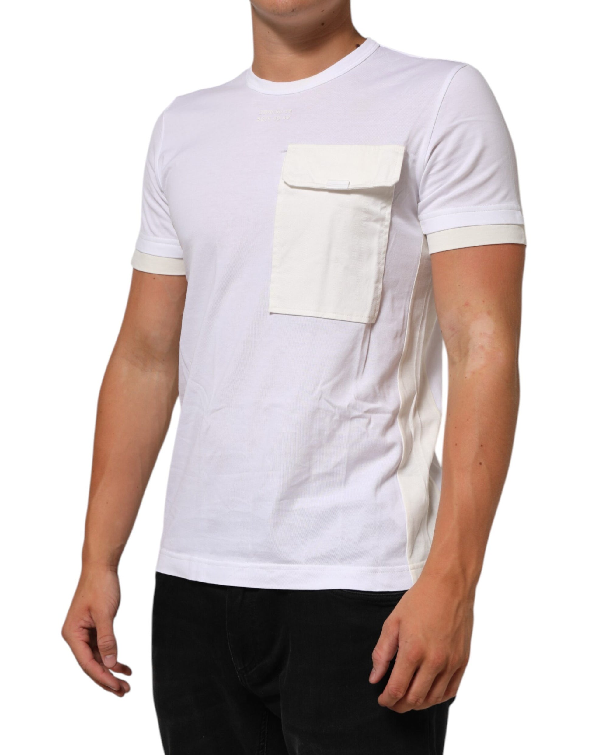 White t-shirt with pocket on front