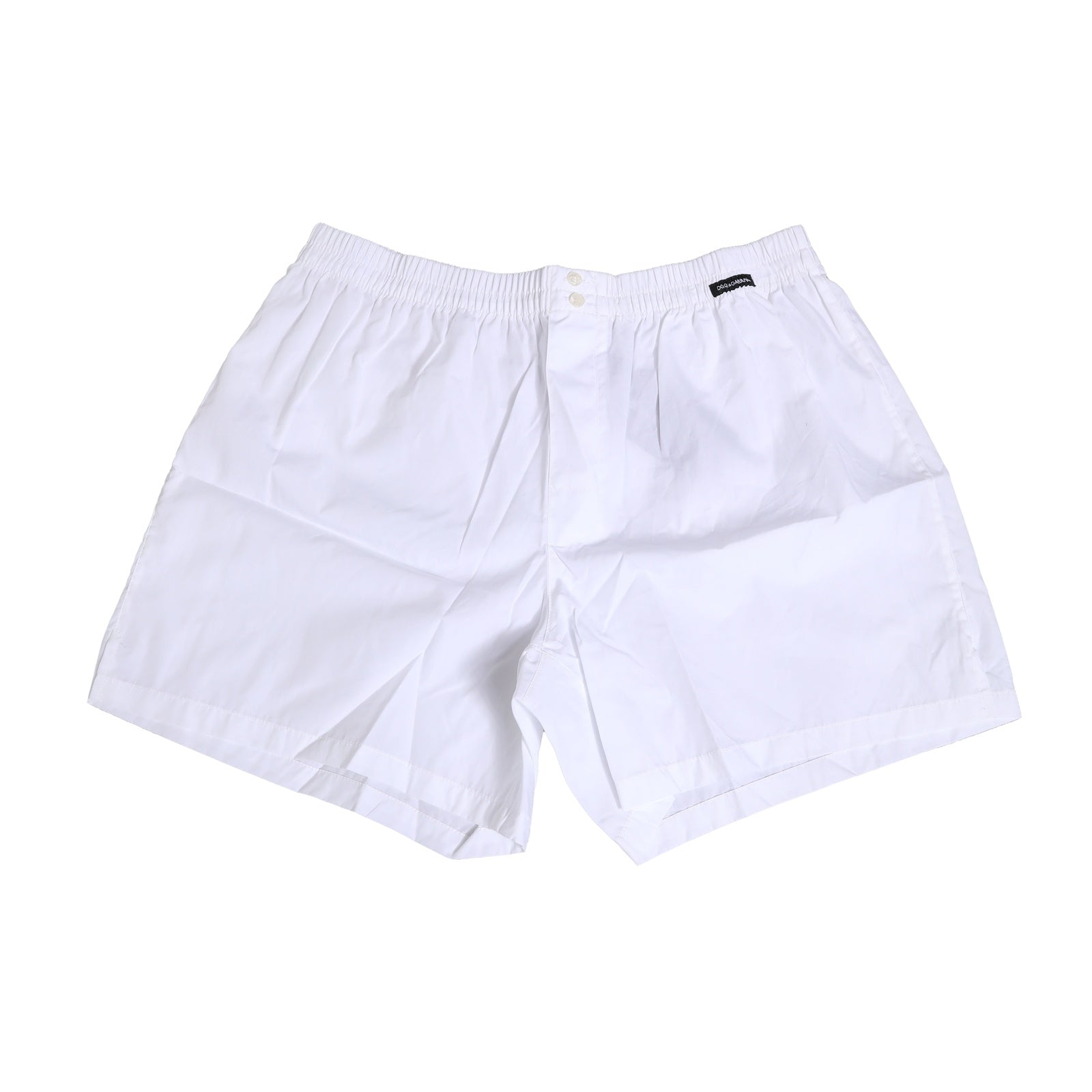 White shorts with elastic waistband