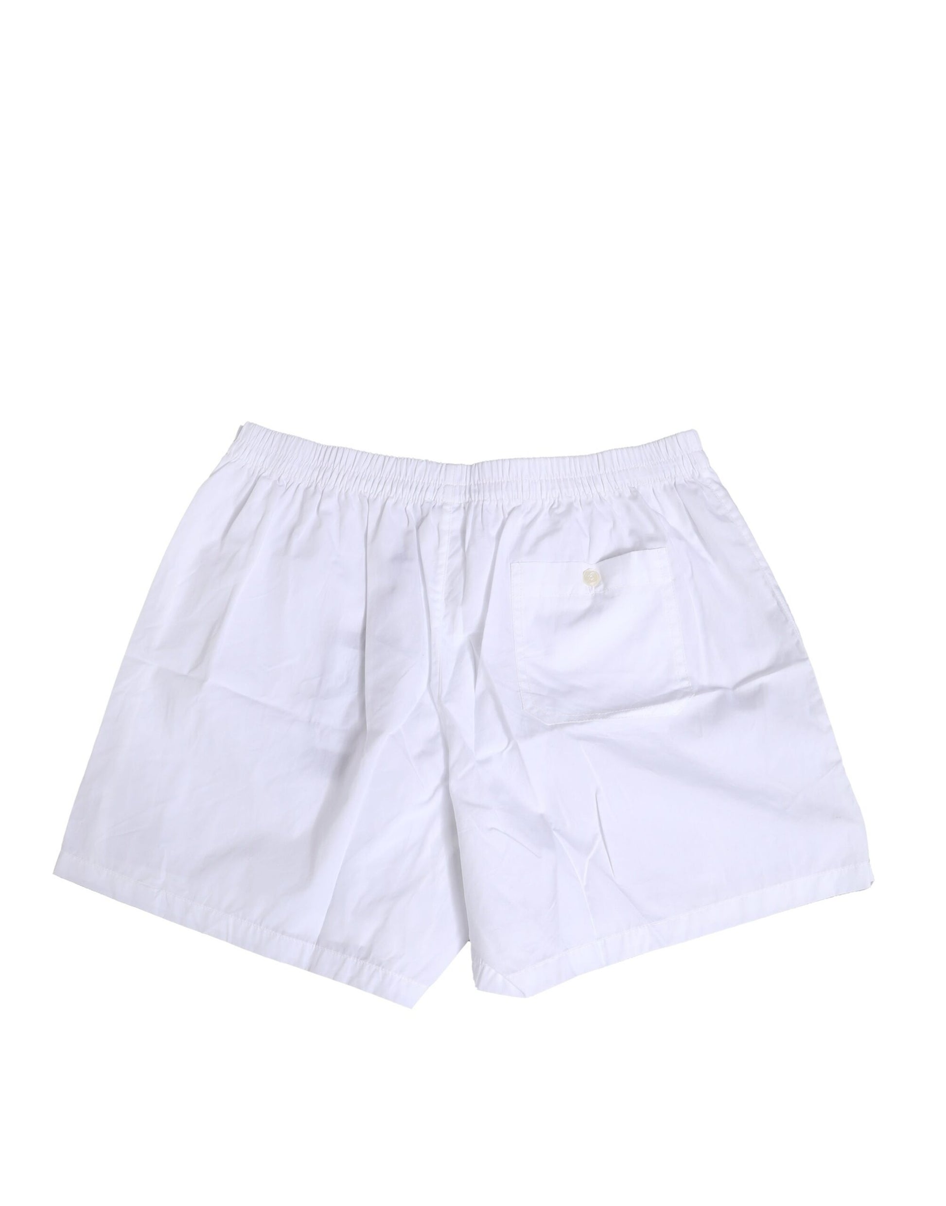 White shorts with elastic waistband