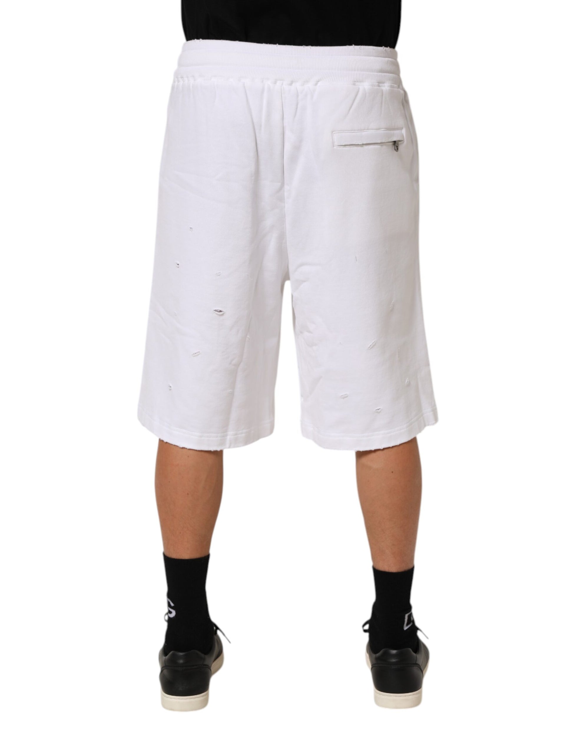 White shorts on a man