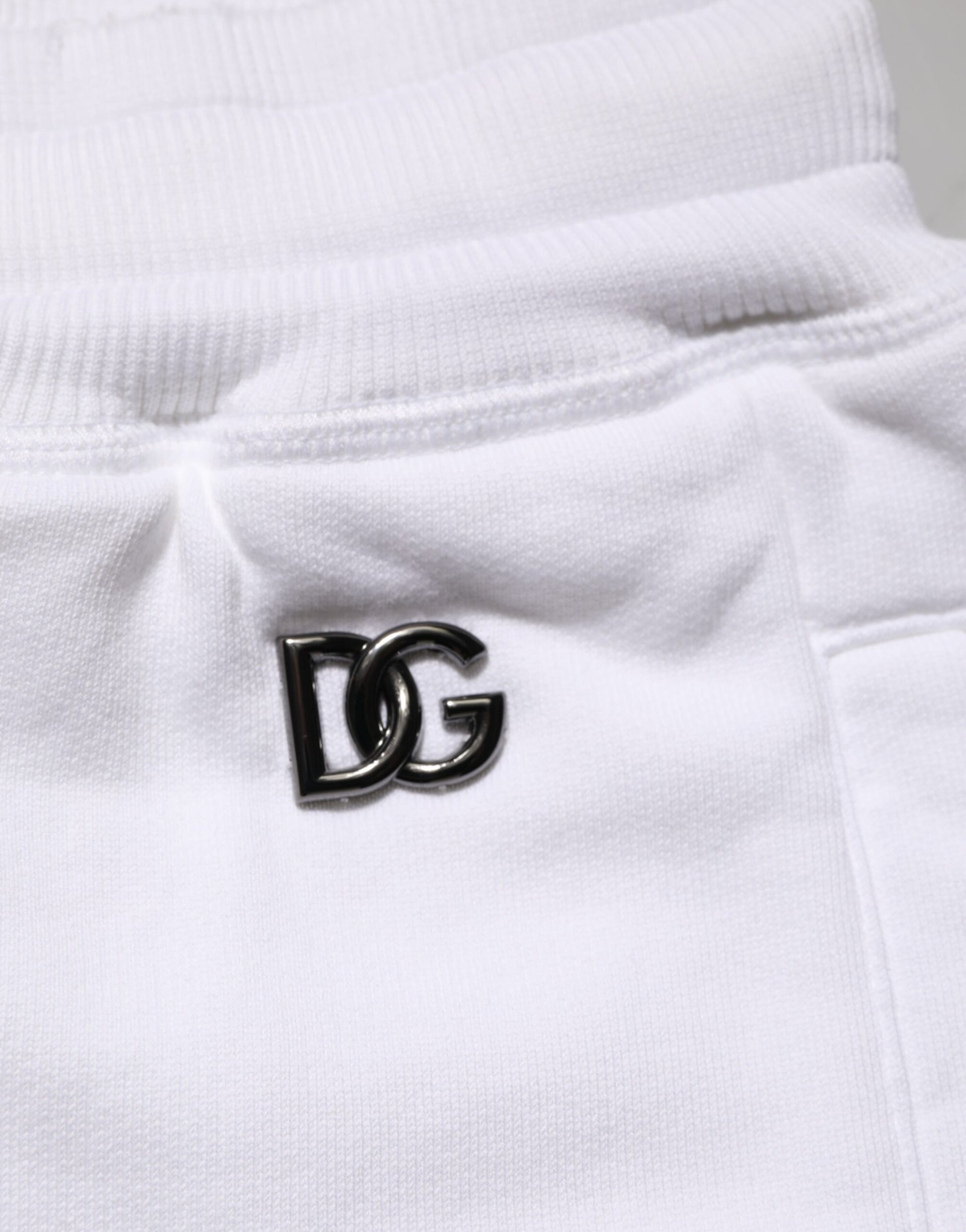 White socks with a silver logo