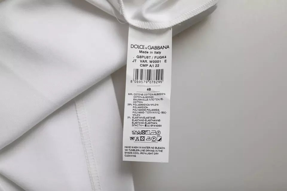 White fabric with tag attached to it
