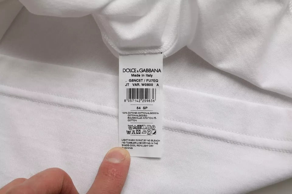 White tag on white fabric