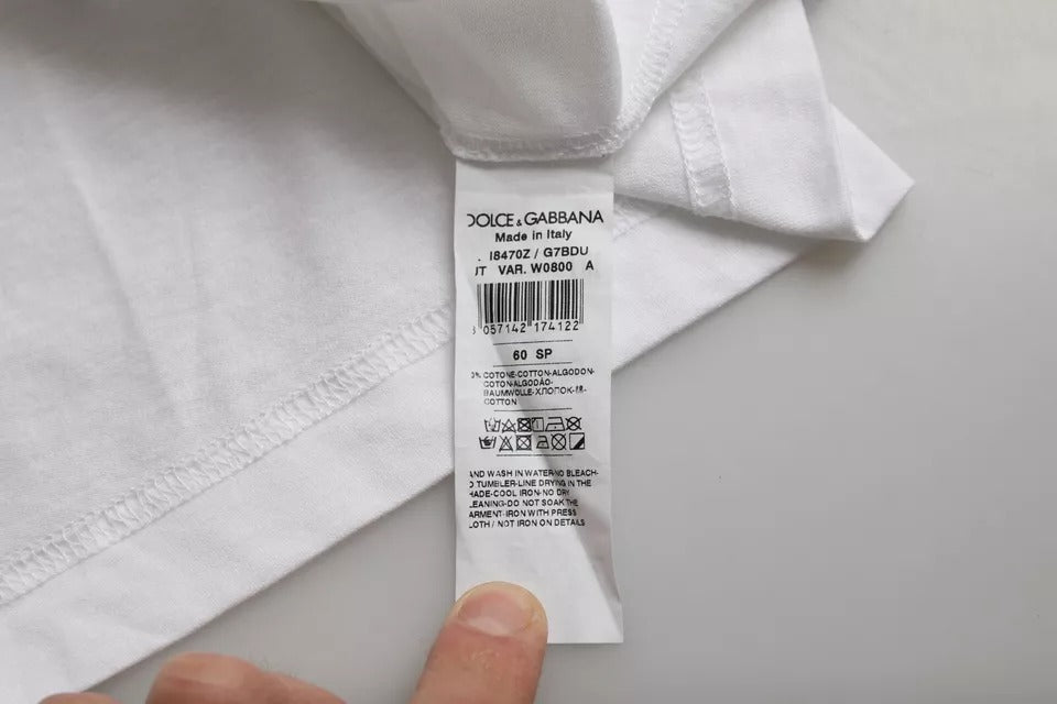White tag on white fabric