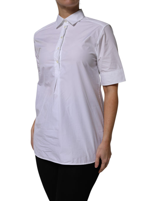White short sleeve shirt on a woman