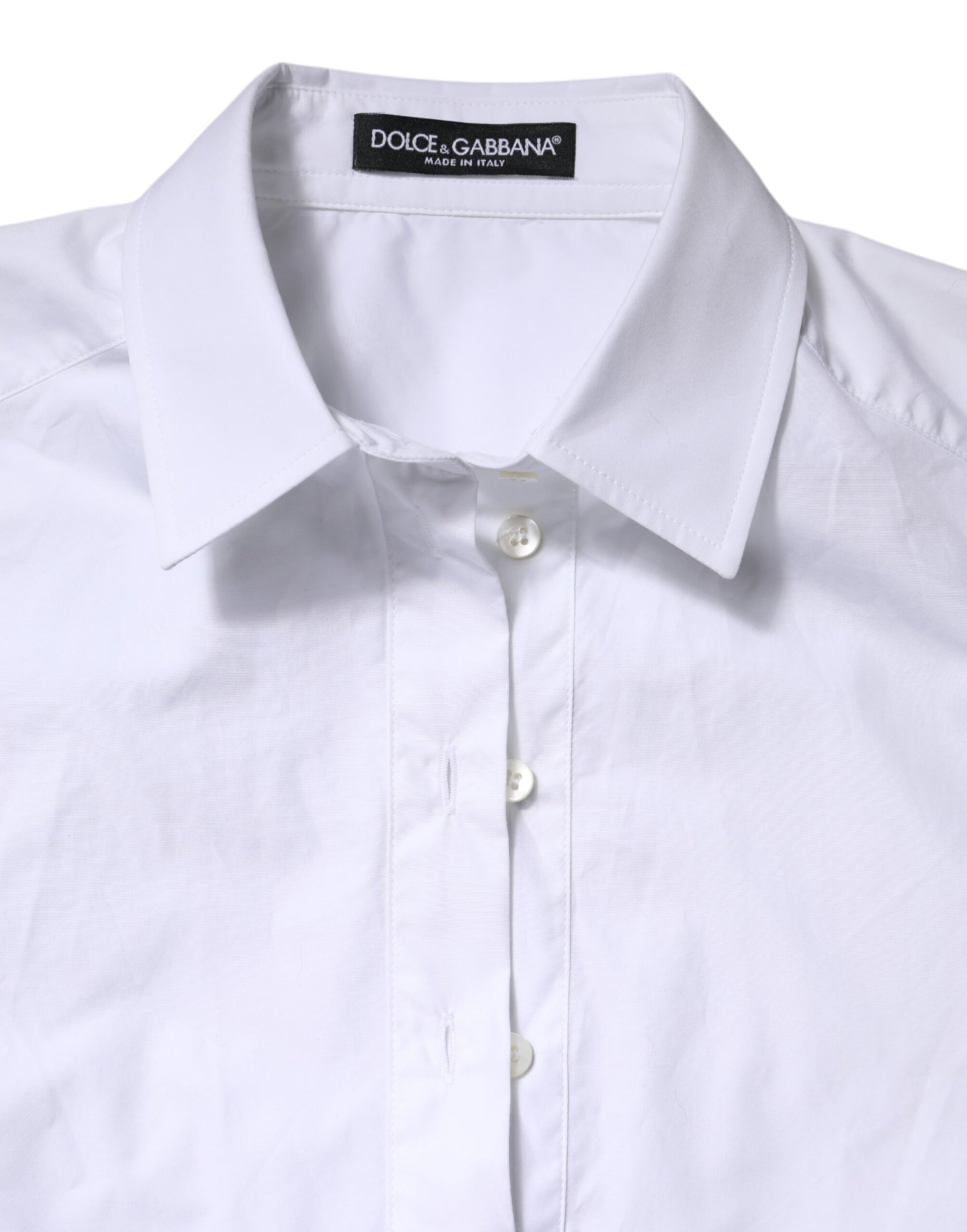 White shirt with collar and buttons