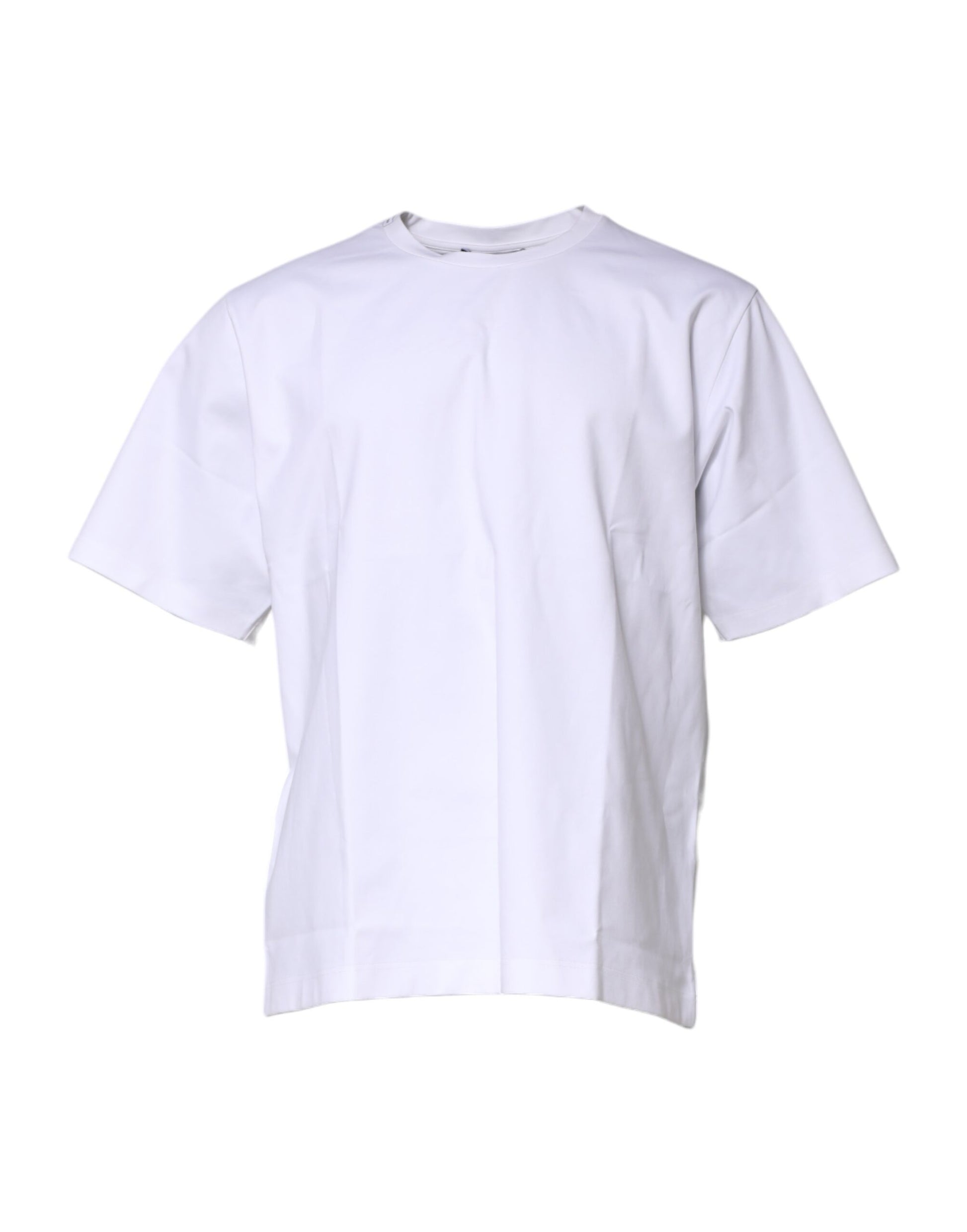 White short sleeve t-shirt on a hanger