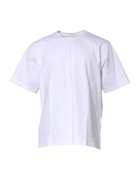 White short sleeve t-shirt on a hanger