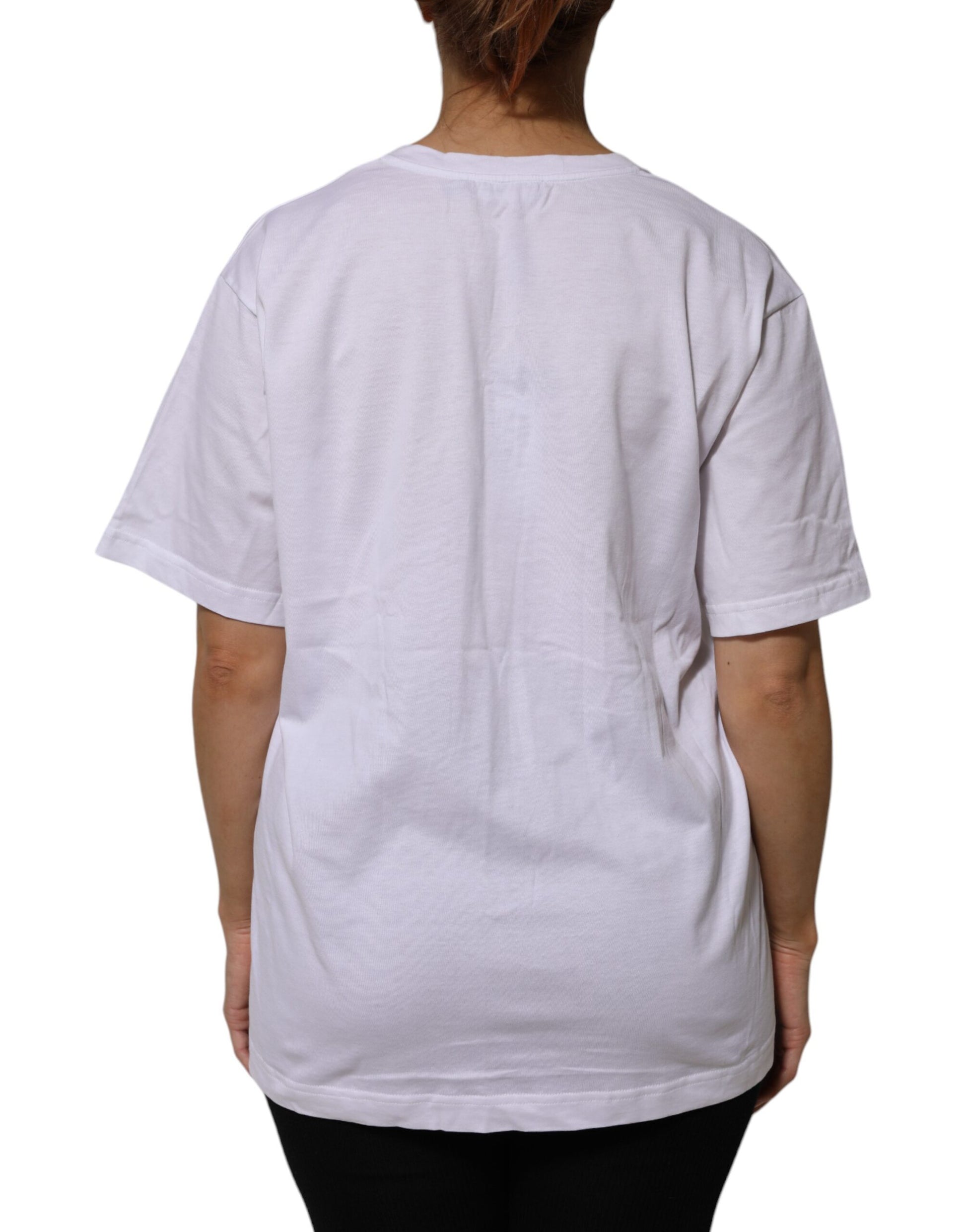 White t-shirt on back