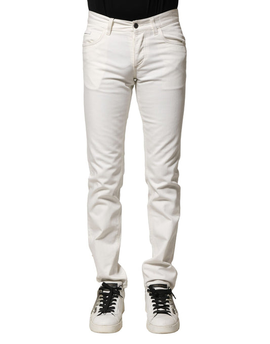 Pair of light wash jeans