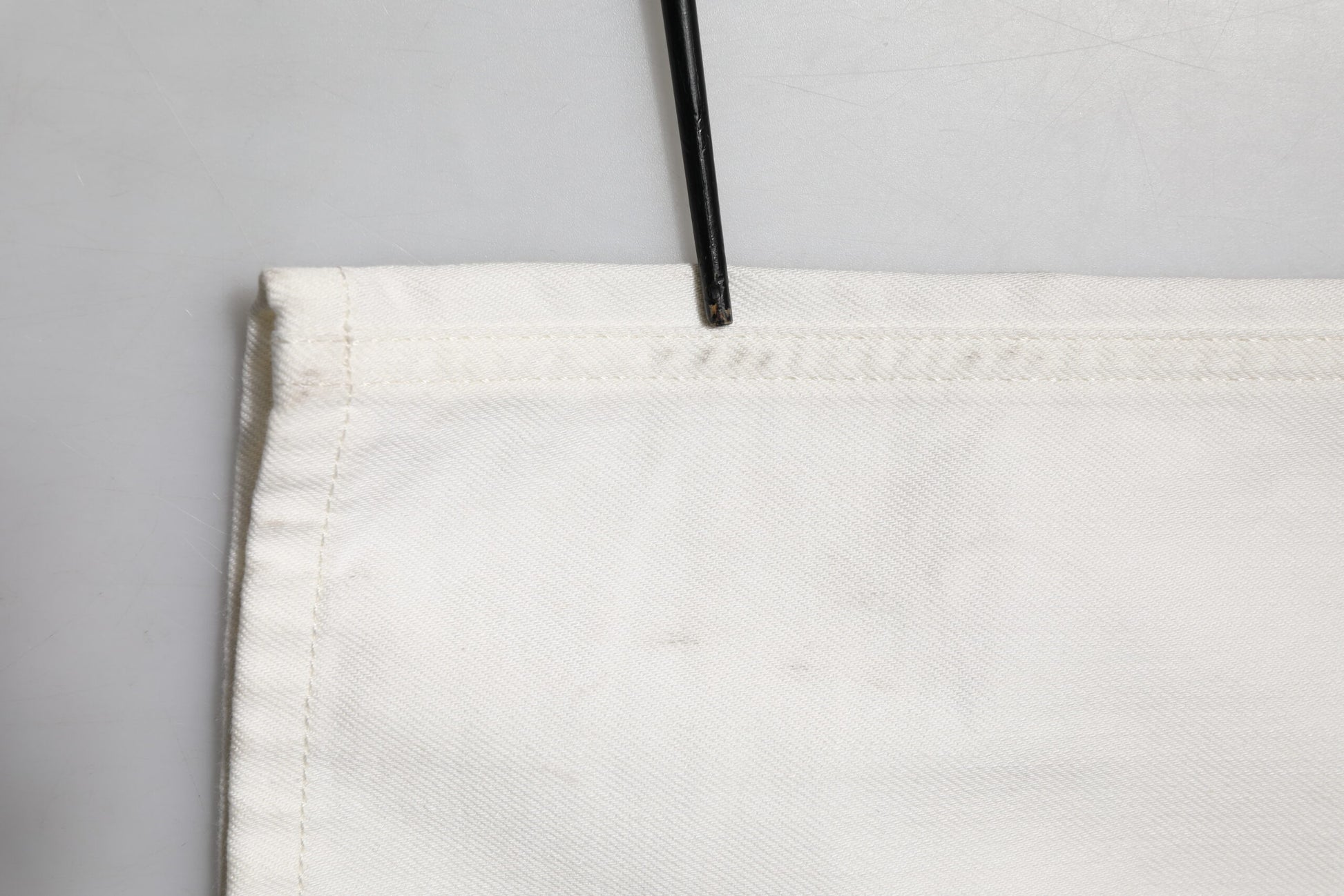 White fabric on a hanger