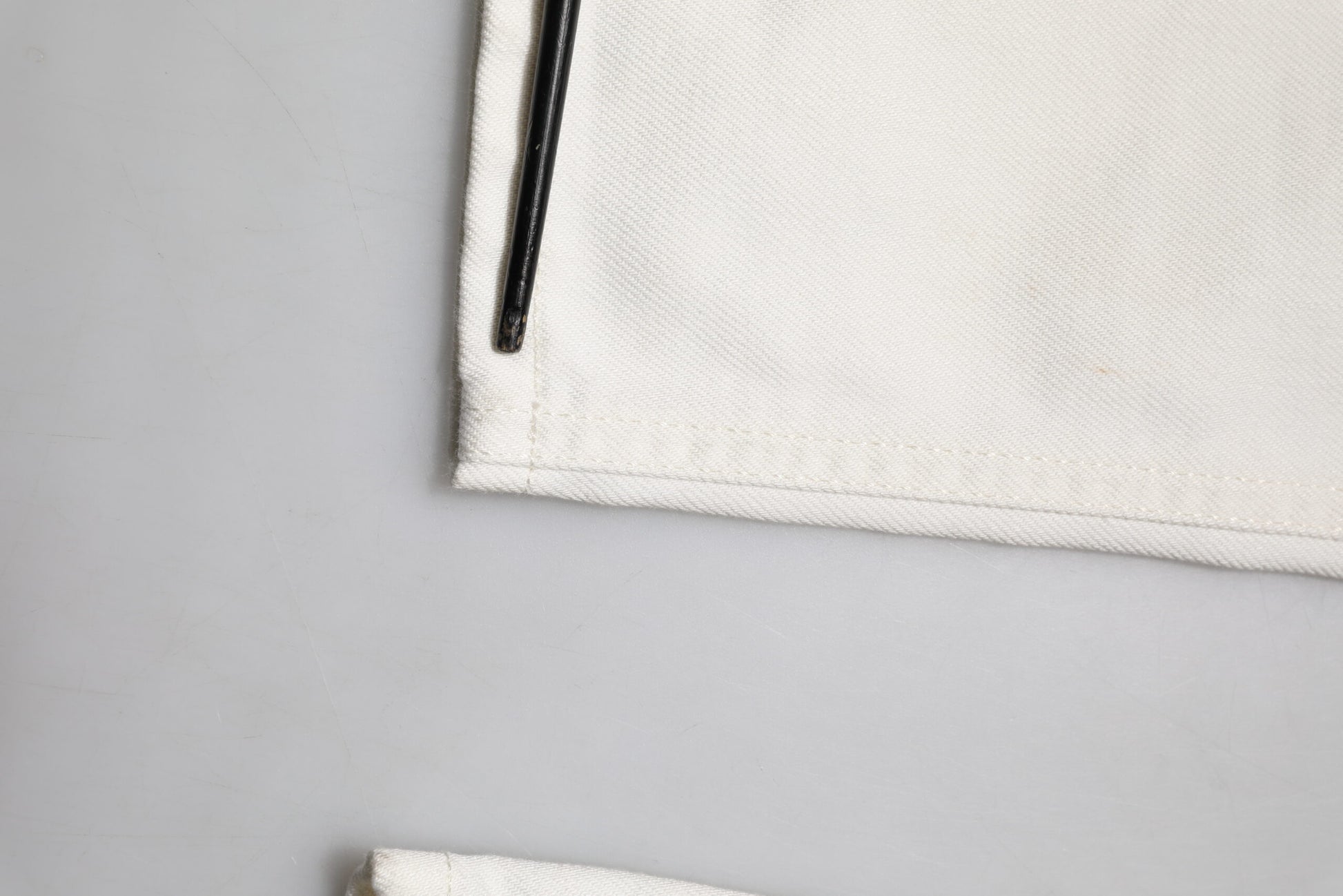 White cloth napkins on a table