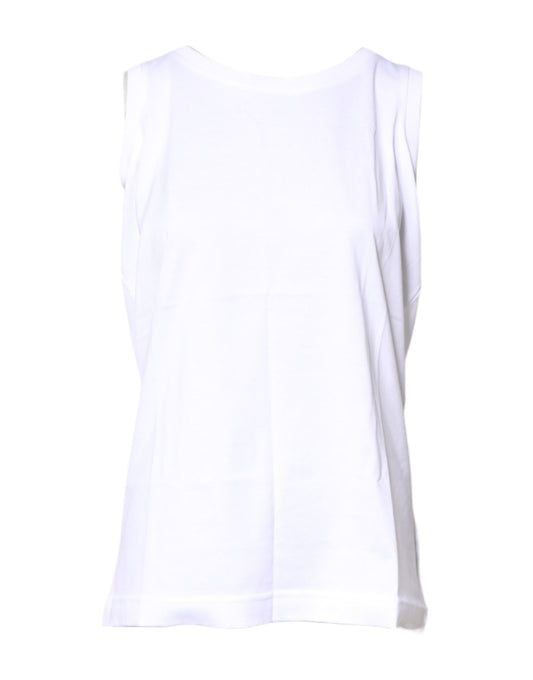 White sleeveless tank top