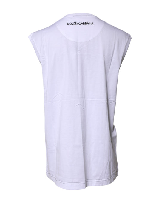 White sleeveless tank top