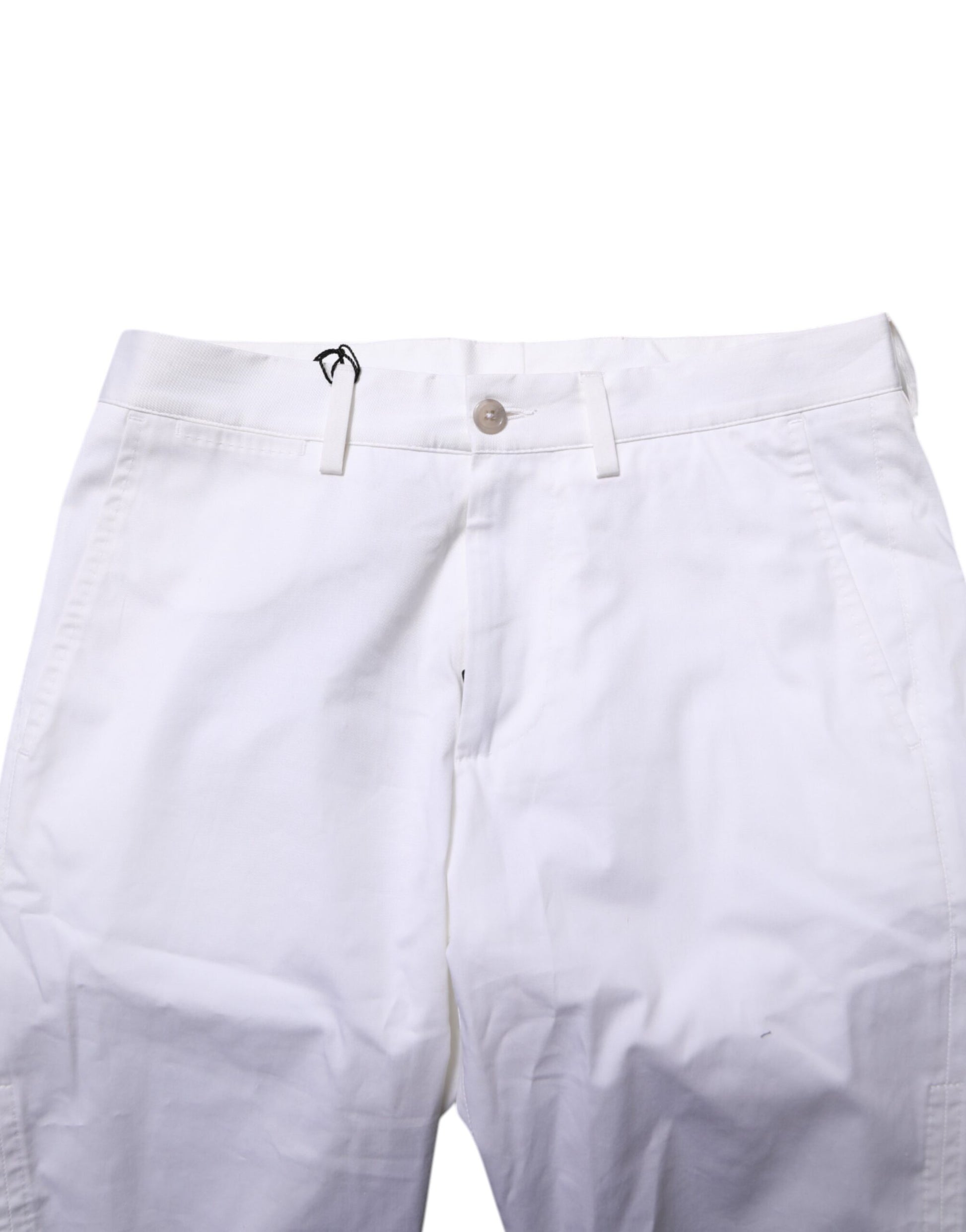 White shorts with button closure