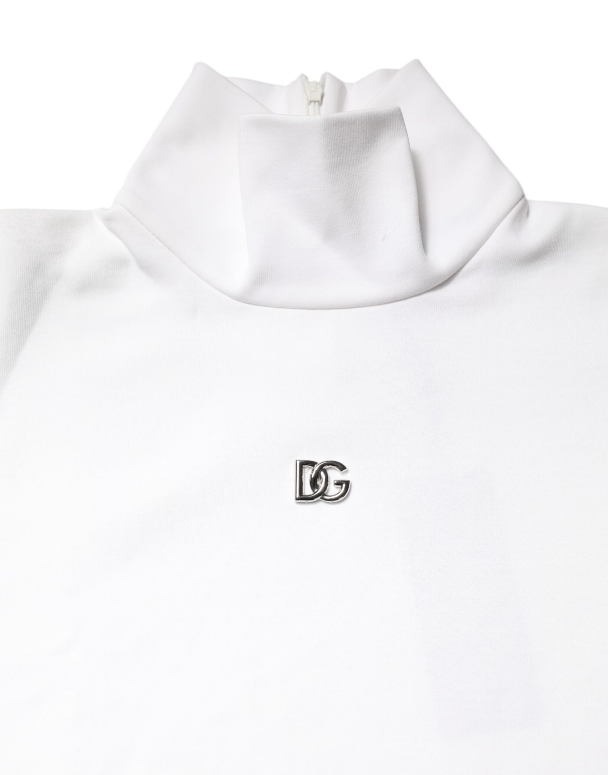 White polo shirt with logo on left chest