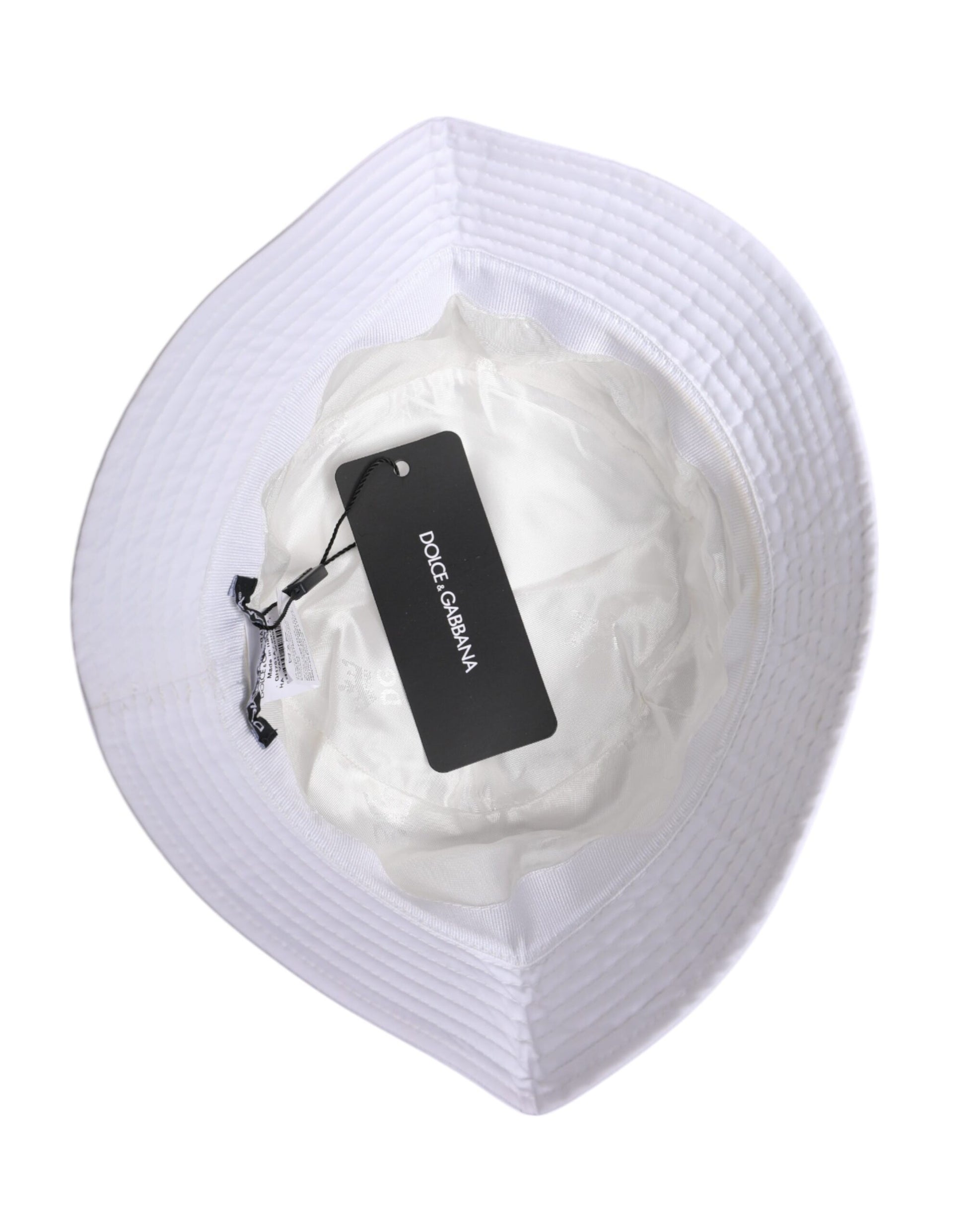 White hat with black tag inside