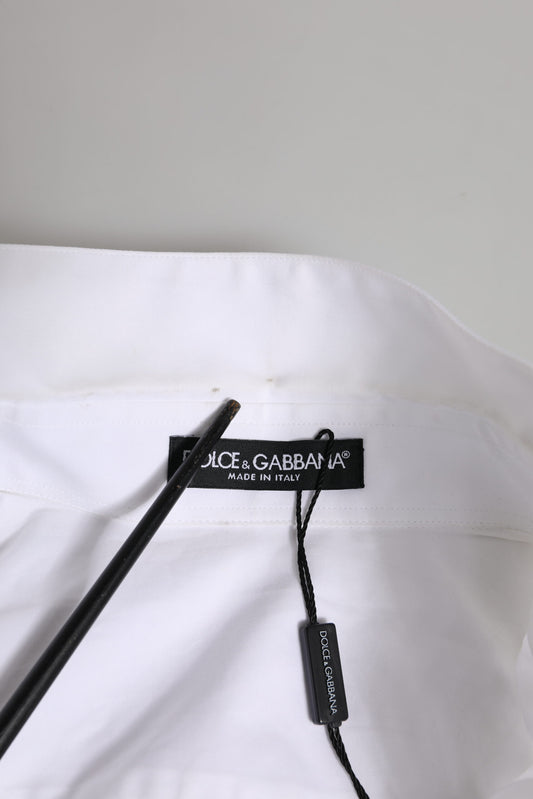 A white dress shirt with crystal embellishments from Dolce & Gabbana