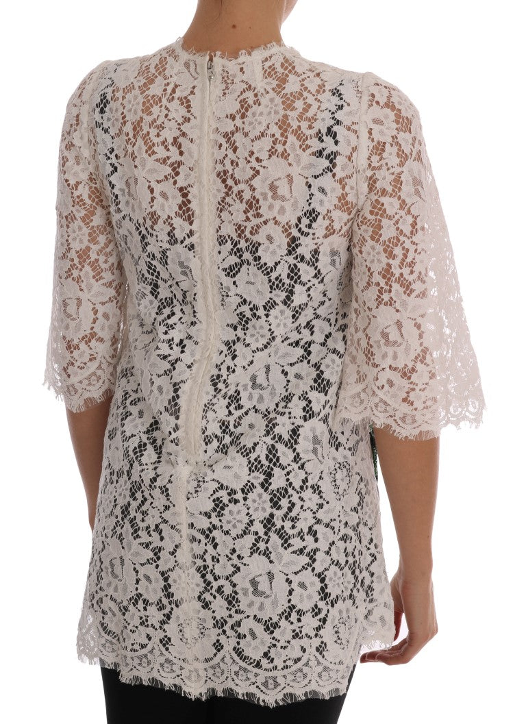 White lace backless top