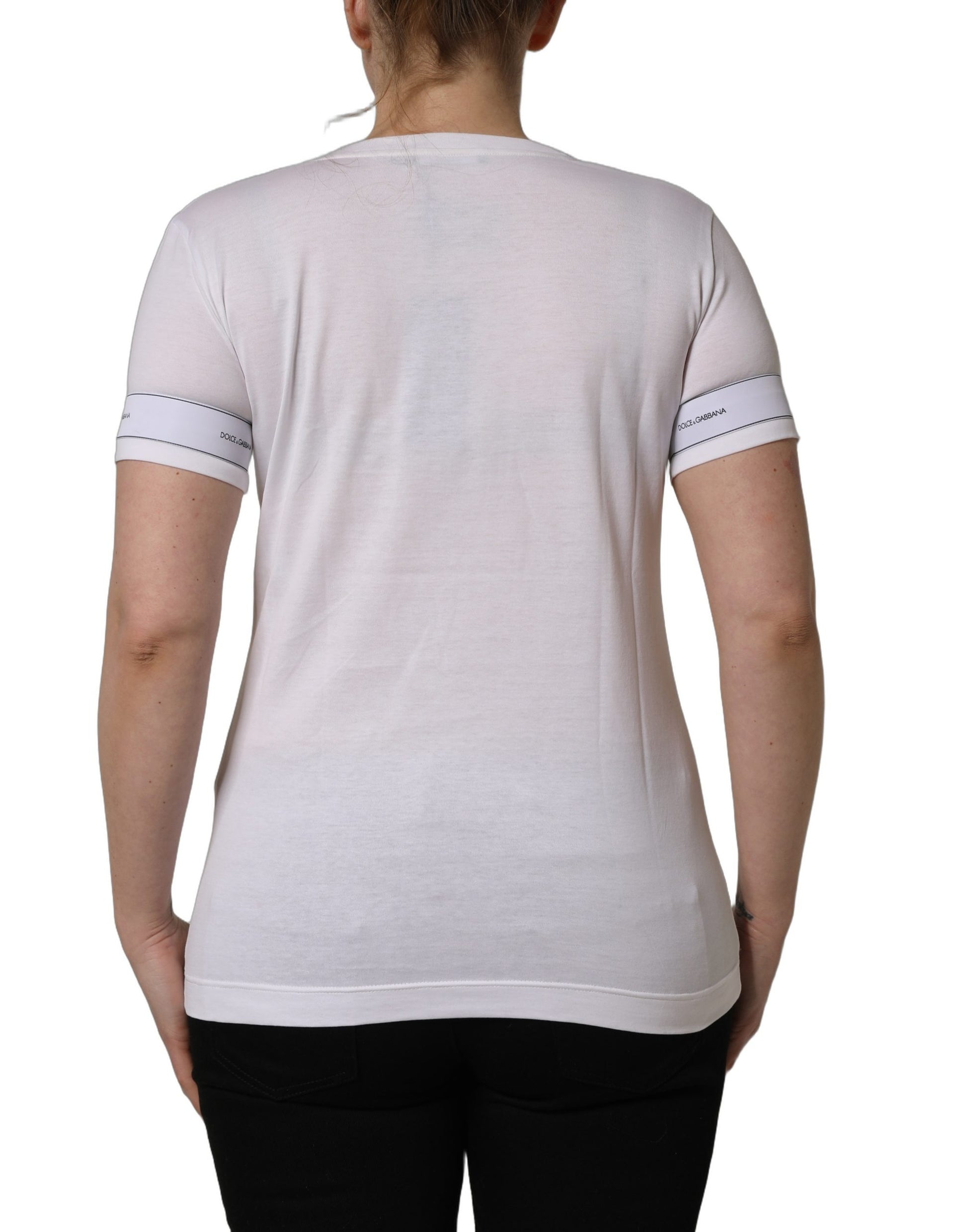 A white t-shirt with a print of the D&G logo and the words "WE LOVE JAPAN"