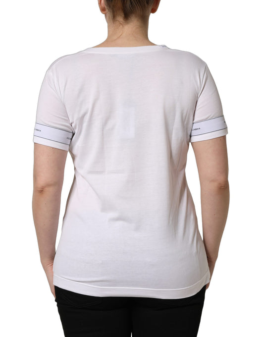 A white t-shirt with a print of the D&G logo and the words "WE LOVE JAPAN"