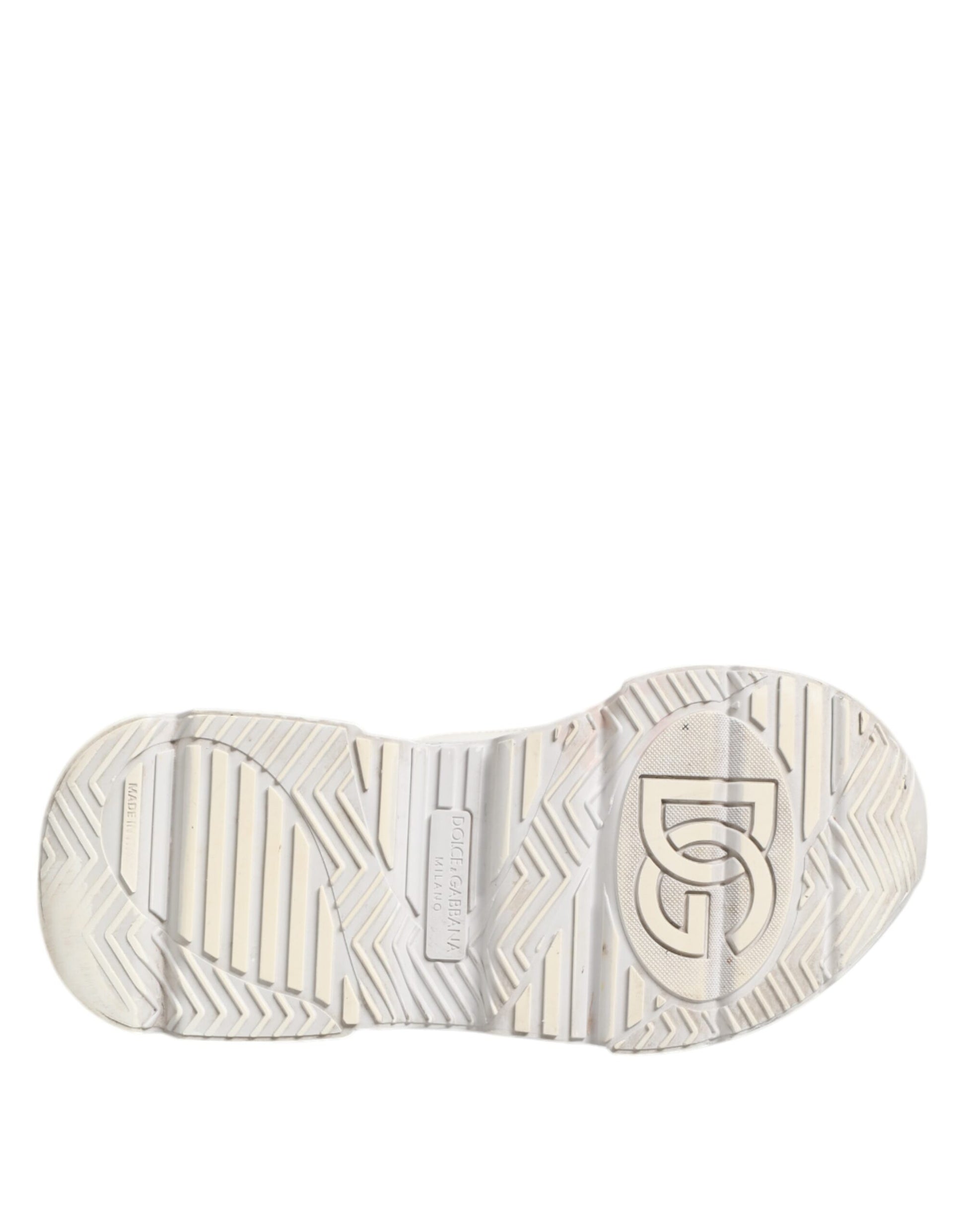 Silver sneaker with a white sole
