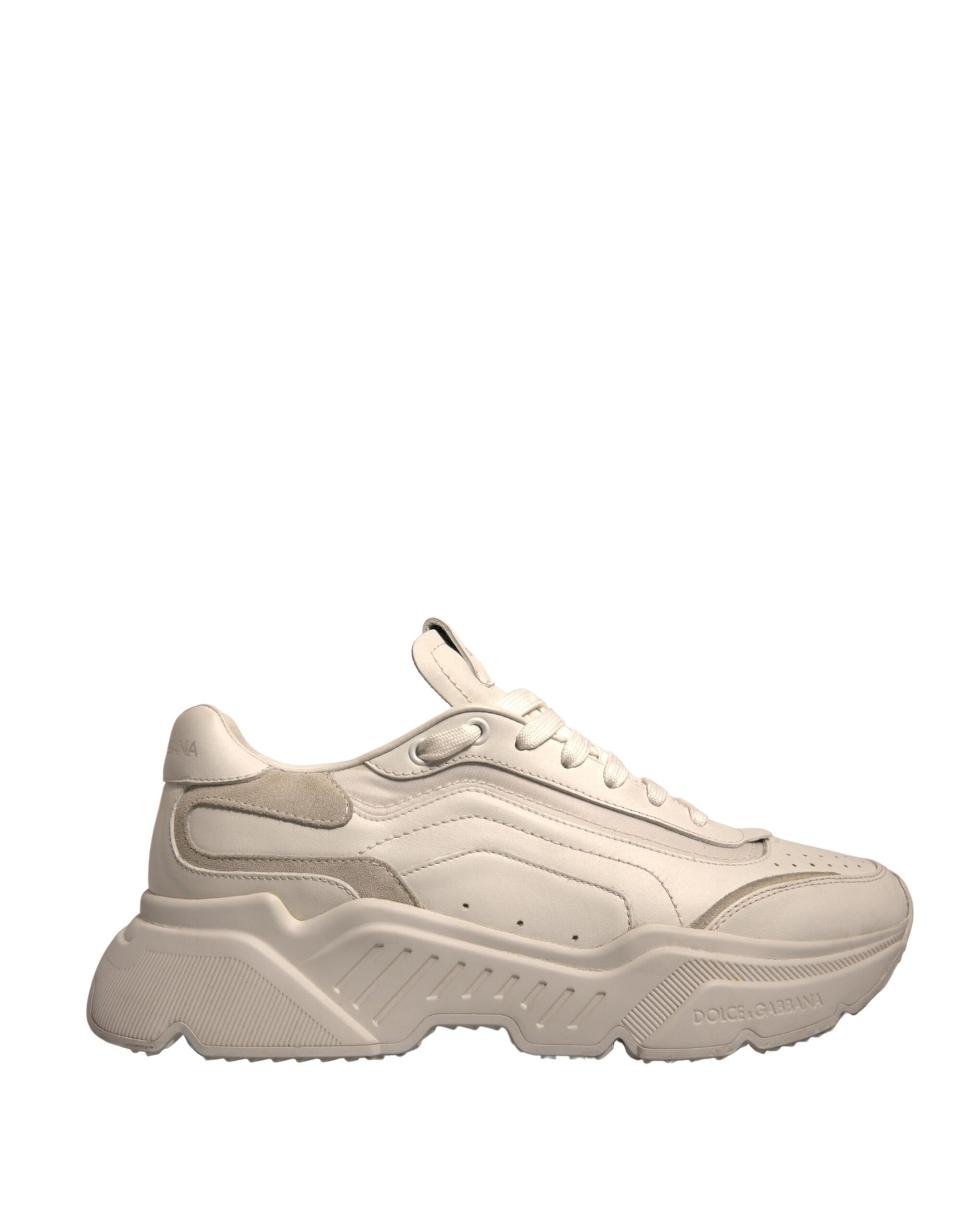 White sneaker with black laces