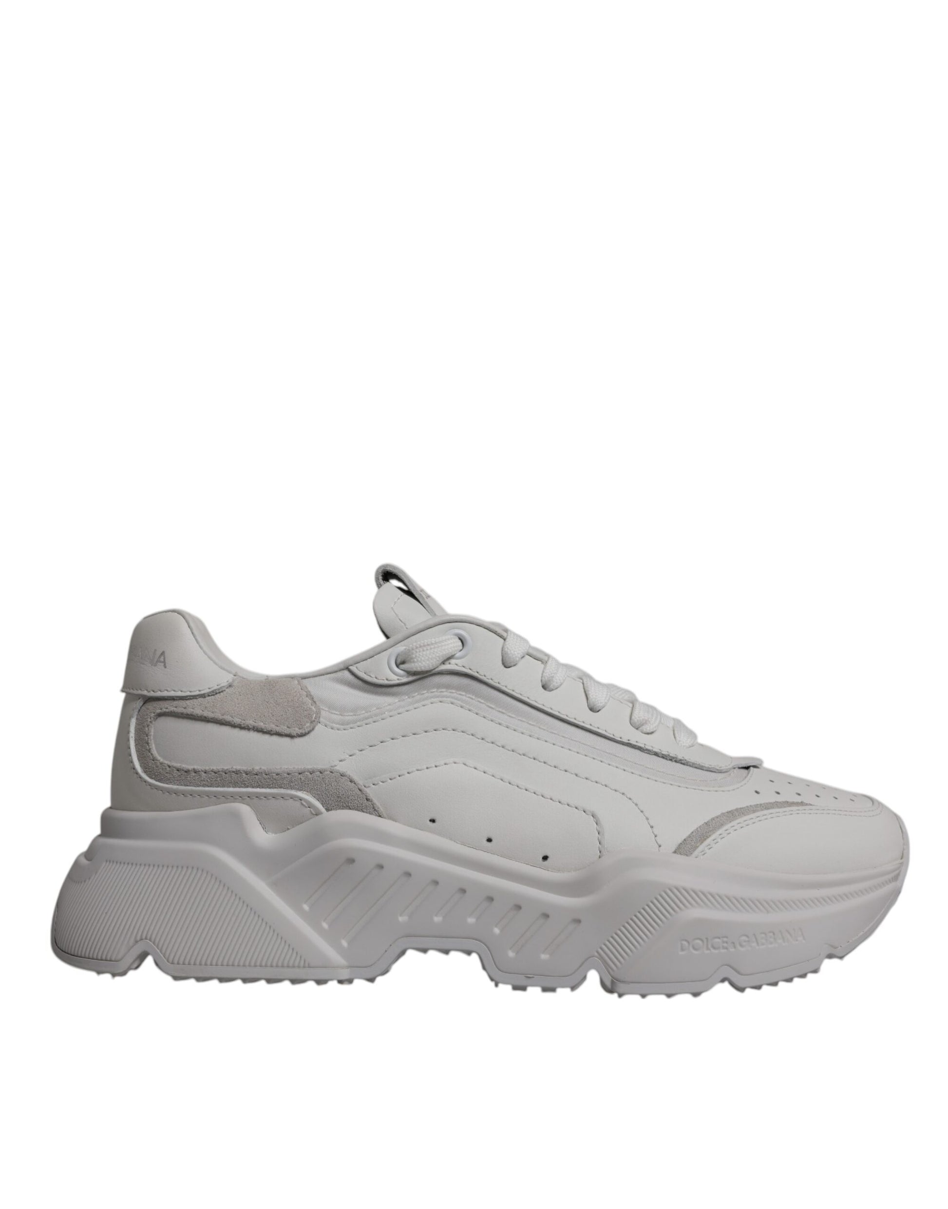 Grey sneaker with white sole