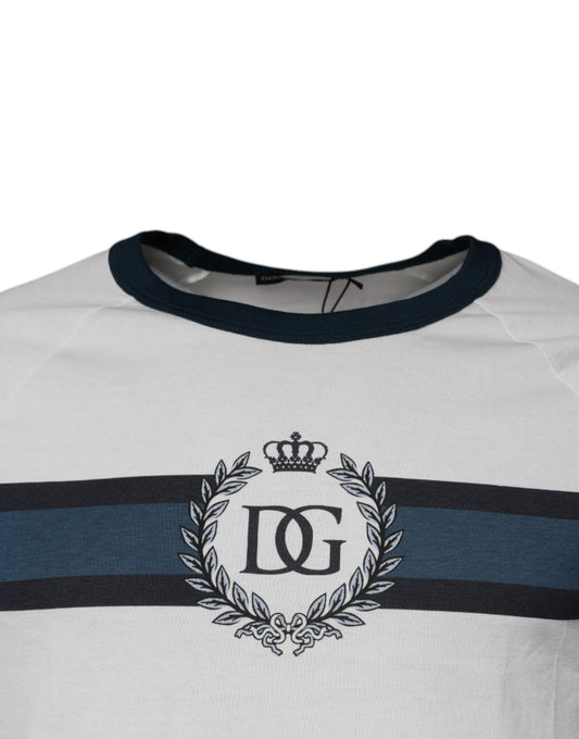 Striped polo shirt with logo on chest